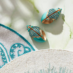 Jeweled shell placecard holders, set of two