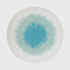 Ombre hand beaded placemat, turquoise