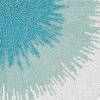 Ombre hand beaded placemat, turquoise