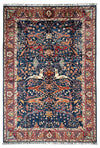 Hand-Knotted AfghanI Bidjar Ghazni Wool Rug – 6'7" x 9'10" – Elegant Floral Design