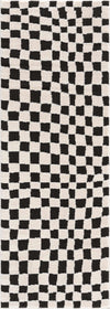 Lajos Black & White Checkered Area Rug