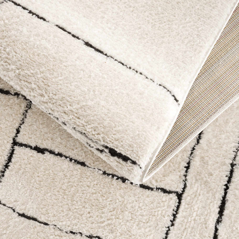 Keats Black & White Area Rug