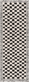 Leryn Black & White Checkered Area Rug