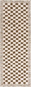 Leryn Brown&White Checkered Rug