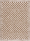 Leryn Brown&White Checkered Rug