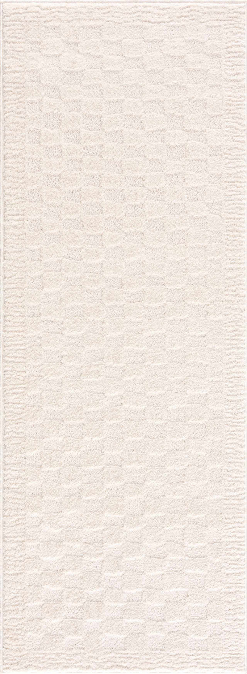 Leryn Ivory Checkered Area Rug