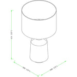 Klos Traditional Taupe Table Lamp