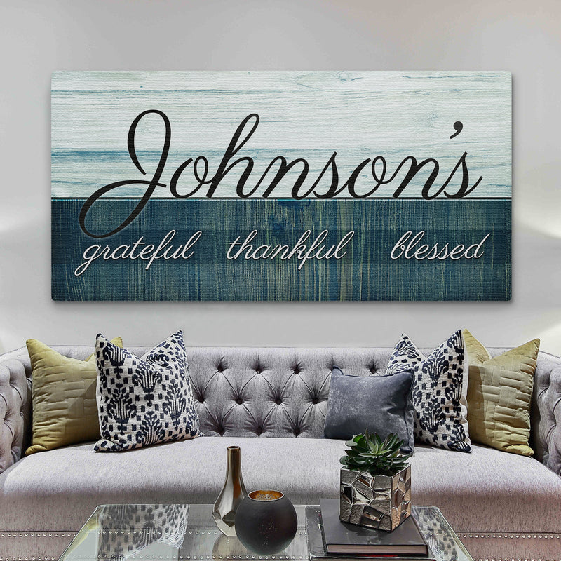 Family Grateful Sign