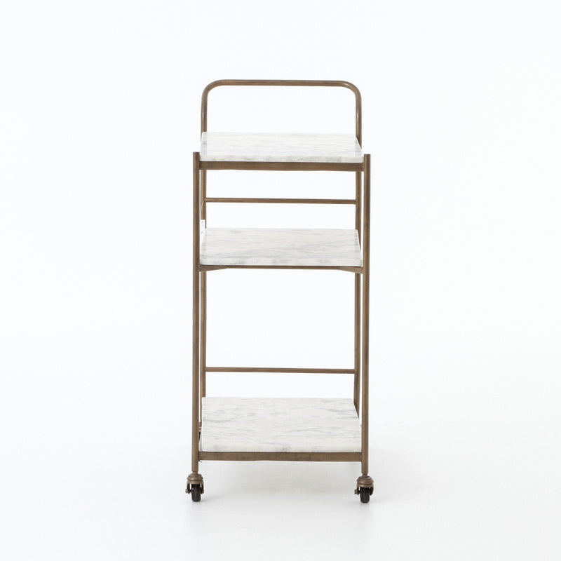 Tatum Antique Brass Rectangular Bar Cart | ready to ship!