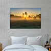 Misty Meadow At Sunrise Wall Art