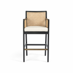 Antonia Cane Brushed Ebony Bar Stool | ready to ship!