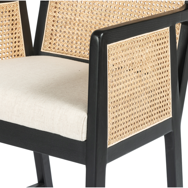 Antonia Cane Brushed Ebony Bar Stool | ready to ship!