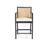 Antonia Cane Brushed Ebony Bar Stool | ready to ship!