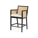 Antonia Cane Brushed Ebony Bar Stool | ready to ship!