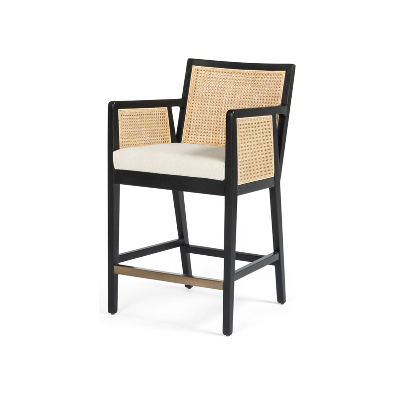 Antonia Cane Brushed Ebony Bar Stool | ready to ship!