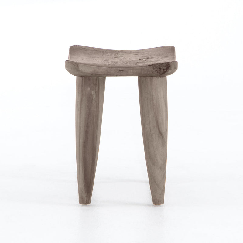 Zuri Outdoor Stool - Weathered Grey Teak | ready to ship!