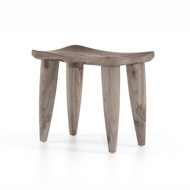 Zuri Outdoor Stool - Weathered Grey Teak | ready to ship!