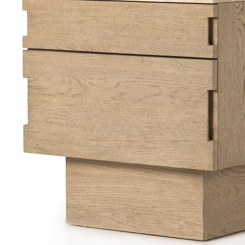 Lennon Travertine Nightstand | ready to ship!