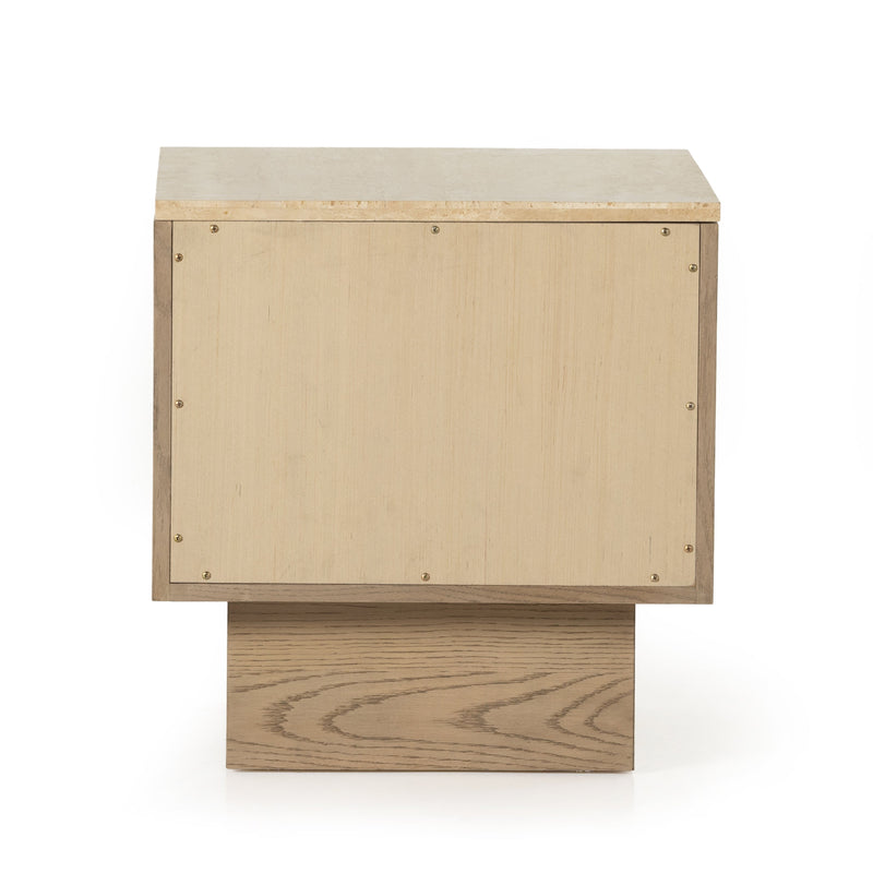 Lennon Travertine Nightstand | ready to ship!