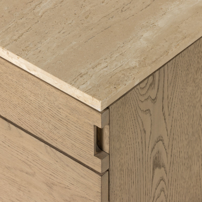 Lennon Travertine Nightstand | ready to ship!