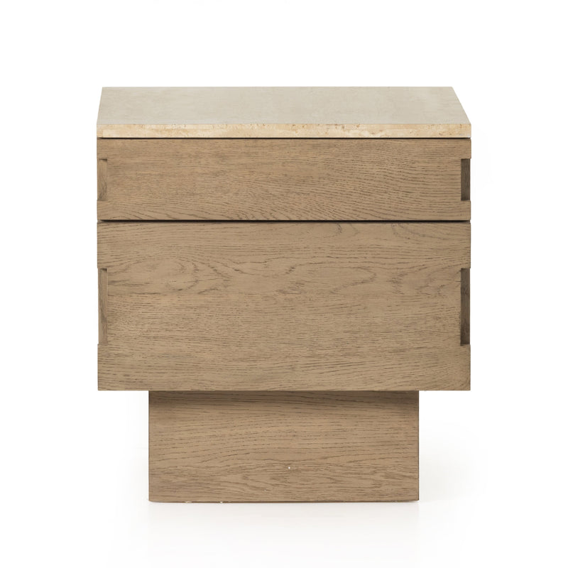 Lennon Travertine Nightstand | ready to ship!