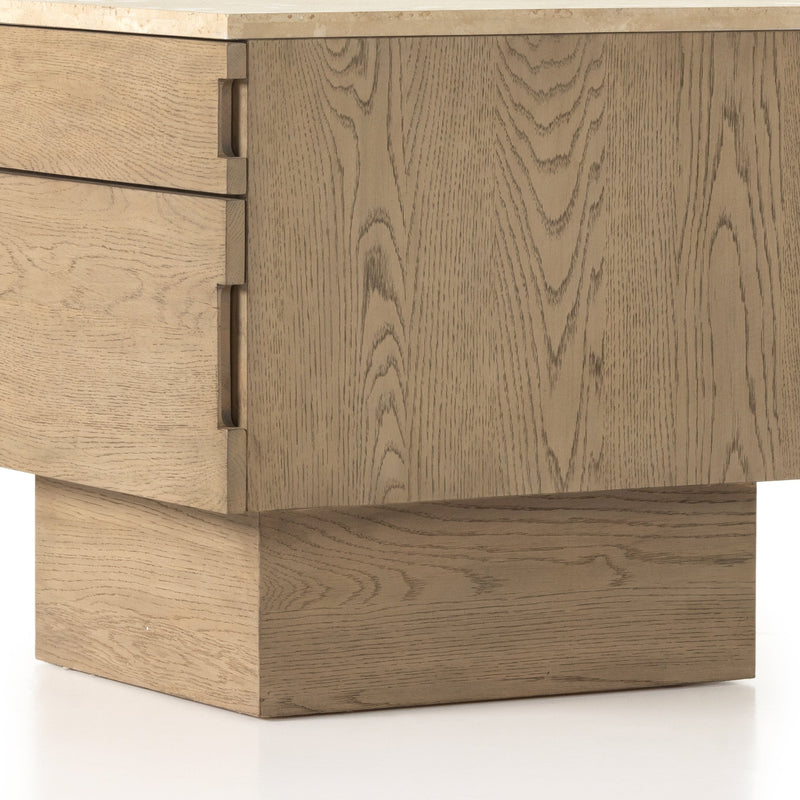 Lennon Travertine Nightstand | ready to ship!