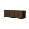 Abaso Ebony Rustic Wormwood Oak Media Console | shipping 9/29/2025