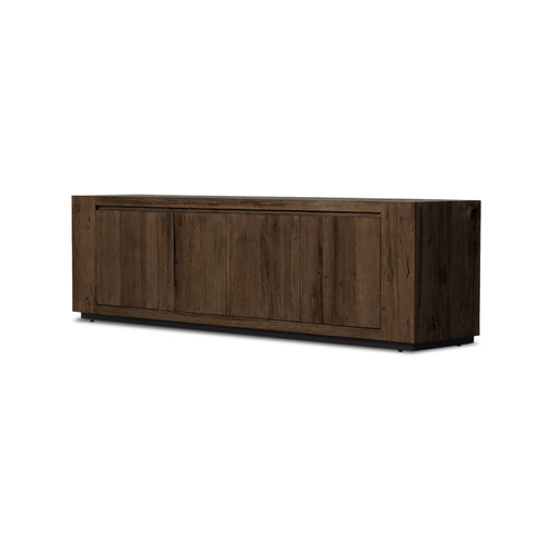 Abaso Ebony Rustic Wormwood Oak Media Console | shipping 9/29/2025