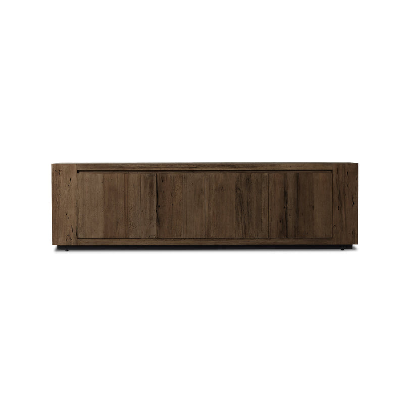 Abaso Ebony Rustic Wormwood Oak Media Console | shipping 9/29/2025