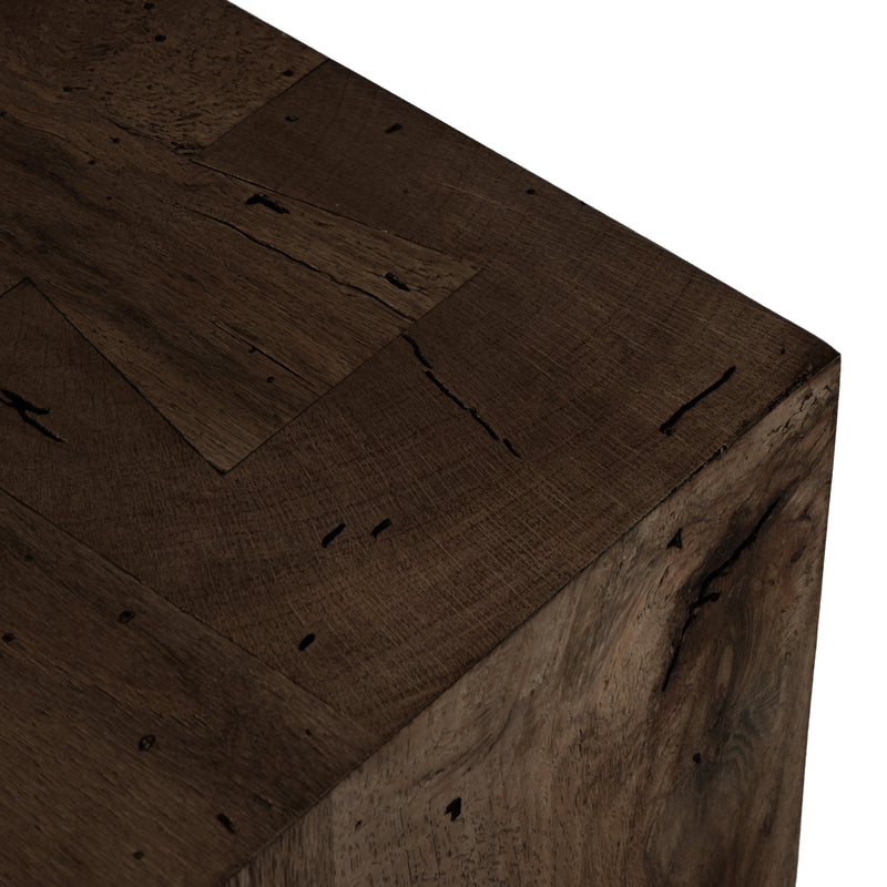 Abaso Ebony Rustic Wormwood Oak Media Console | shipping 9/29/2025