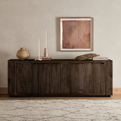 Abaso Ebony Rustic Wormwood Oak Sideboard | ready to ship!