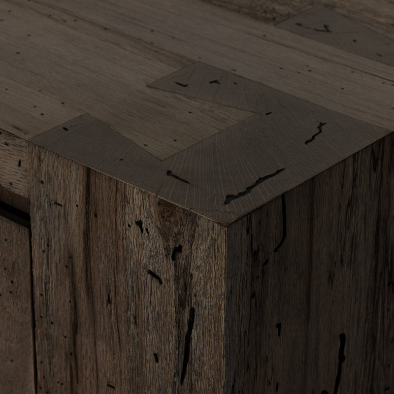 Abaso Ebony Rustic Wormwood Oak Sideboard | ready to ship!
