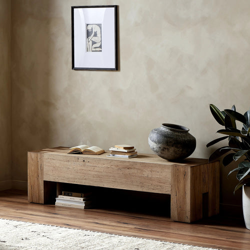 Abaso Rustic Wormwood Oak Accent Bench | shipping 9/1/2025