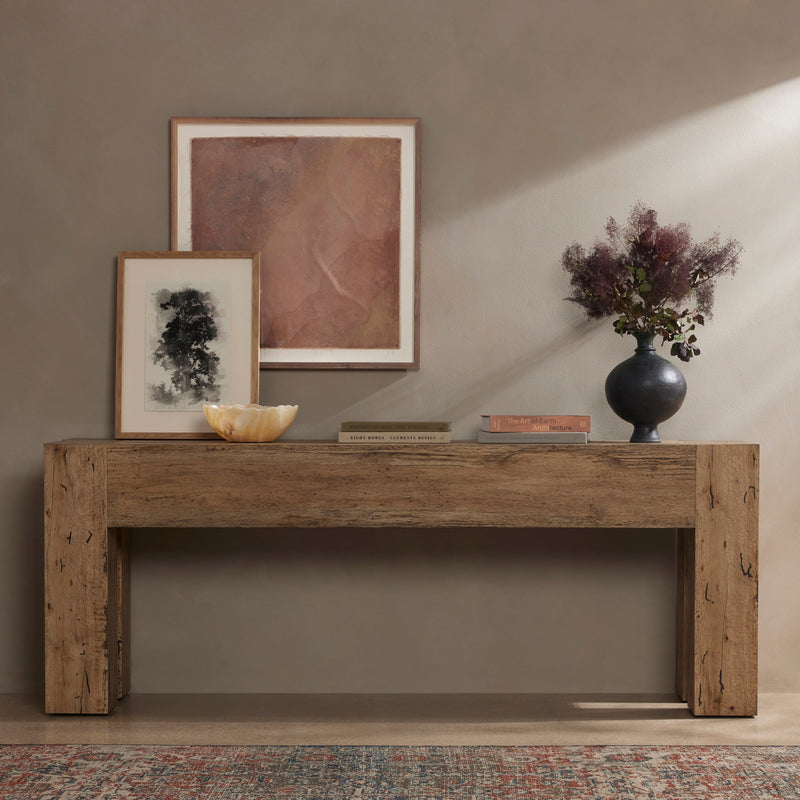 Abaso Rustic Wormwood Oak Console Table | ready to ship!
