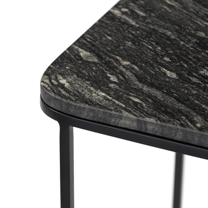 Adalley Polished Black Marble C Table | shipping 6/25/2025