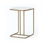 Adalley Polished White Marble C Table | ready to ship!