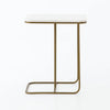 Adalley Polished White Marble C Table | ready to ship!