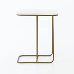 Adalley Polished White Marble C Table | ready to ship!