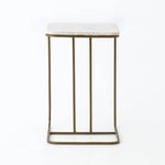 Adalley Polished White Marble C Table | ready to ship!