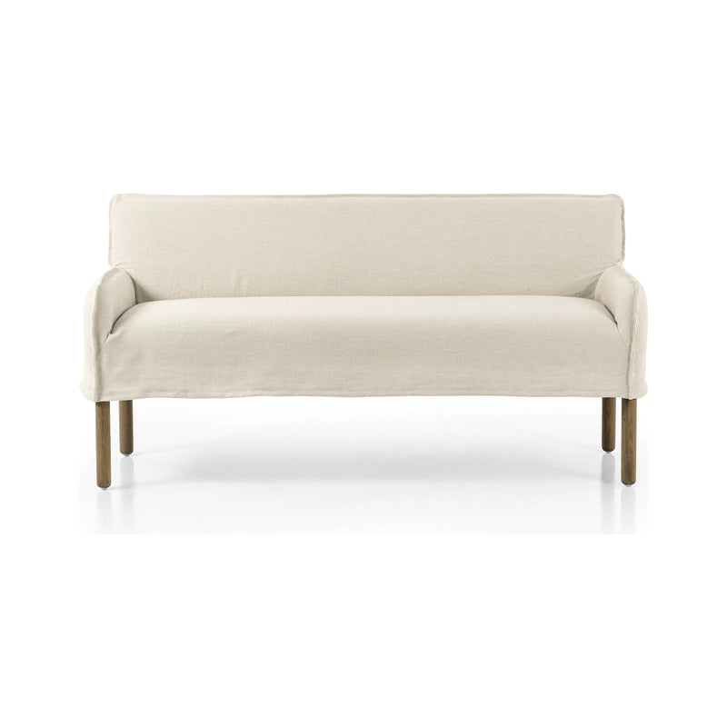 Addington Brussels Natural Slipcover Bench | shipping 5/30/2025