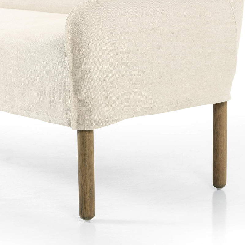 Addington Brussels Natural Slipcover Bench | shipping 5/30/2025