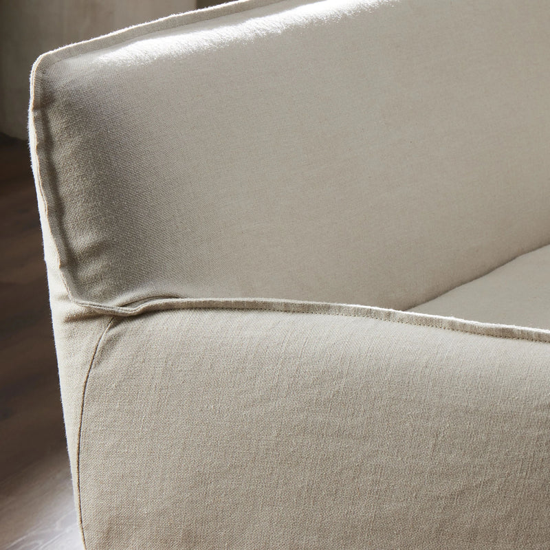 Addington Brussels Natural Slipcover Bench | shipping 5/30/2025