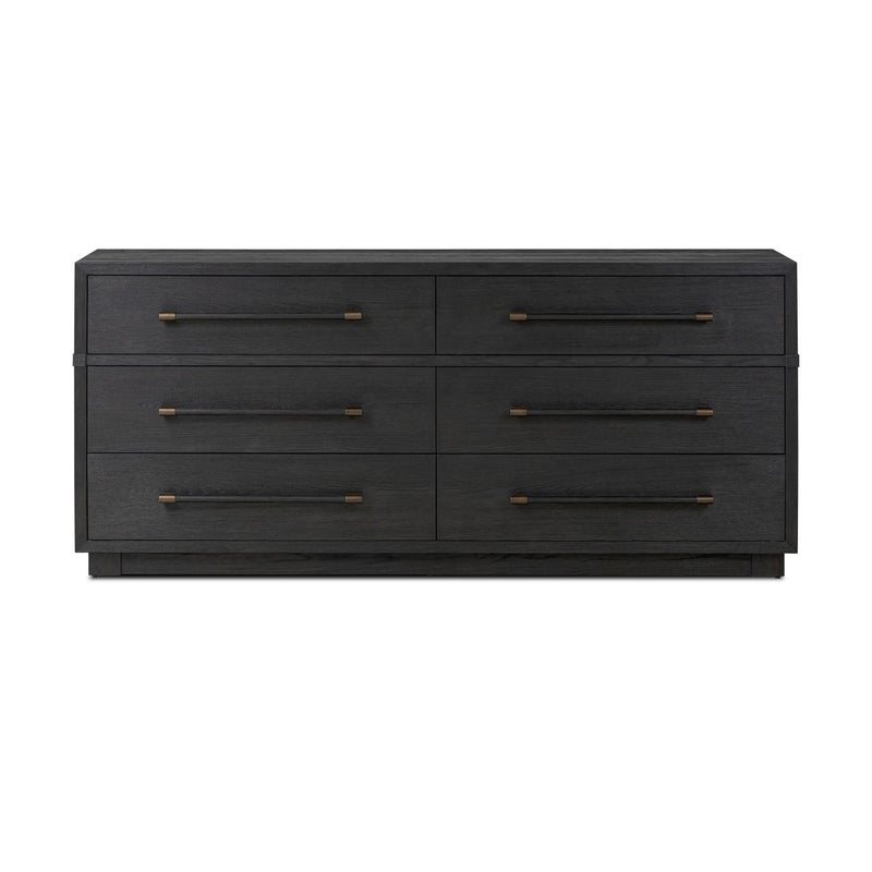 Adolfo Modern Black Ash 6 Drawer Dresser | shipping 7/7/2025