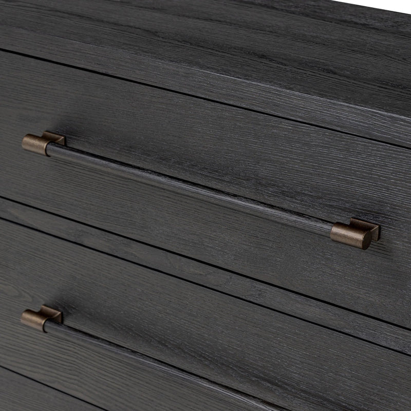 Adolfo Modern Black Ash 6 Drawer Dresser | shipping 7/7/2025