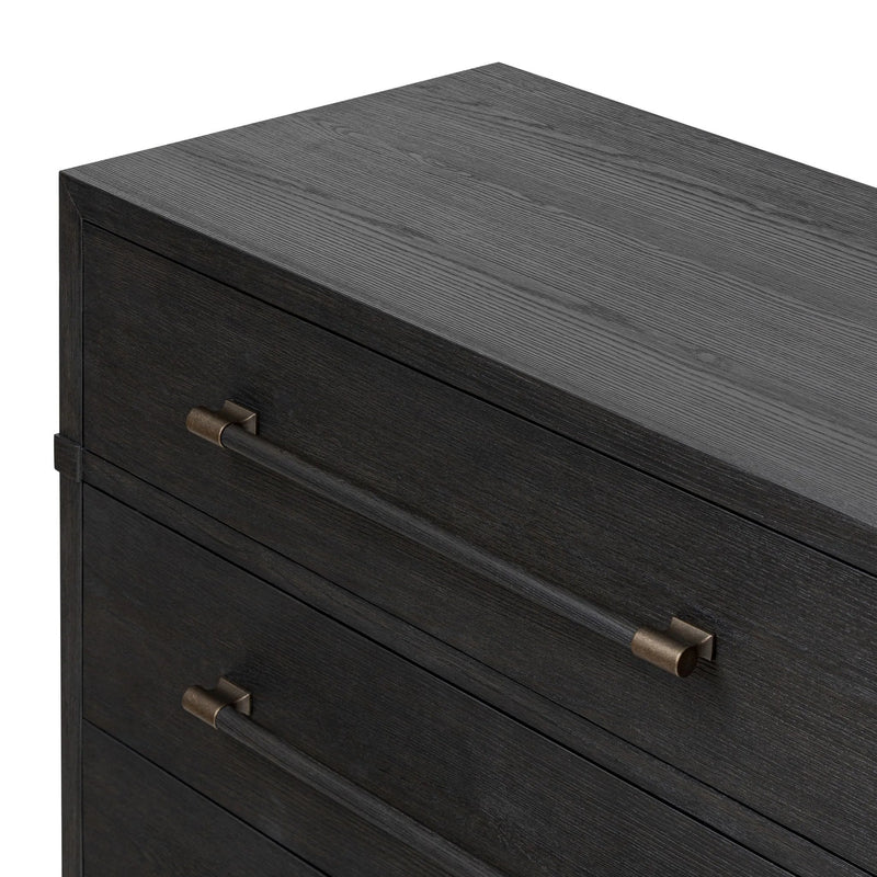 Adolfo Modern Black Ash 6 Drawer Dresser | shipping 7/7/2025
