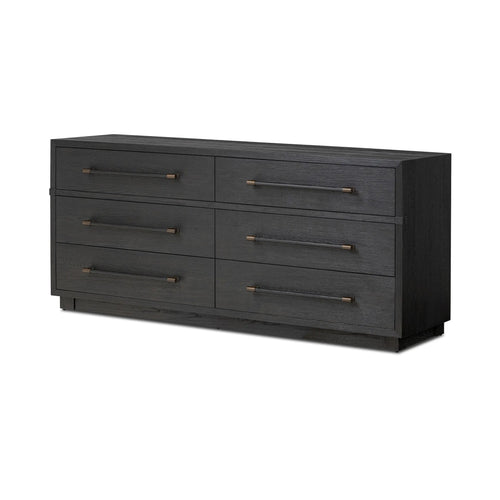 Adolfo Modern Black Ash 6 Drawer Dresser | shipping 7/7/2025