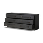 Adolfo Modern Black Ash 6 Drawer Dresser | shipping 7/7/2025