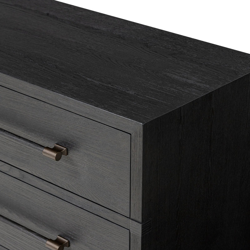 Adolfo Modern Black Ash 6 Drawer Dresser | shipping 7/7/2025