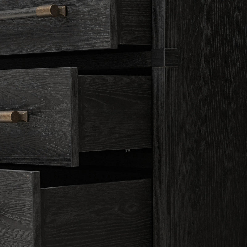 Adolfo Modern Black Ash Nightstand | shipping 7/30/2025