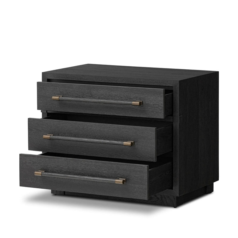 Adolfo Modern Black Ash Nightstand | shipping 7/30/2025